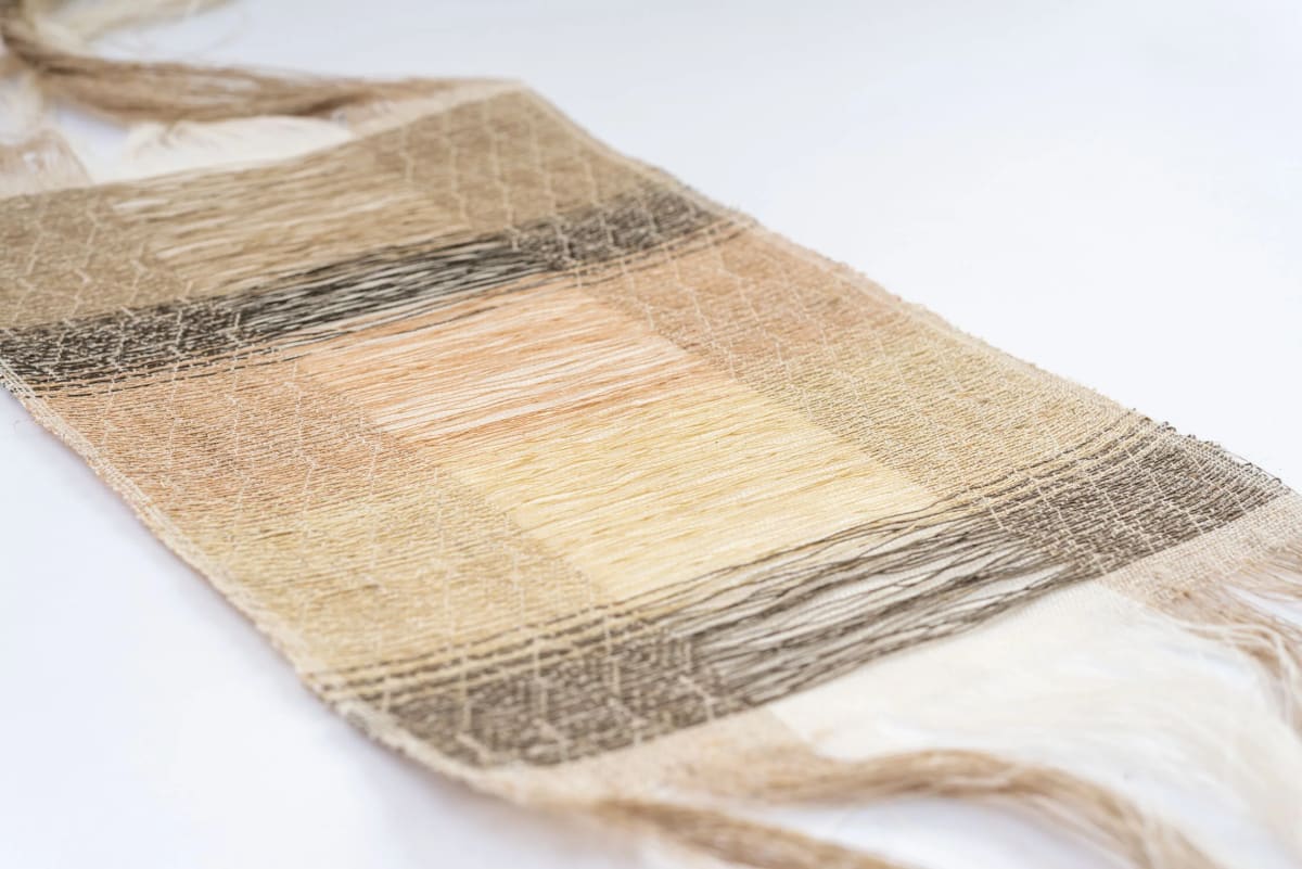 Woven textile by Lizzie Kimbley