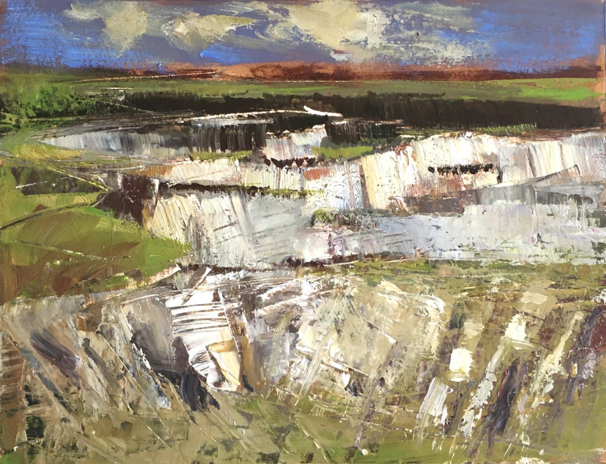 Rewild Quarry by Melvyn King - Oil on card