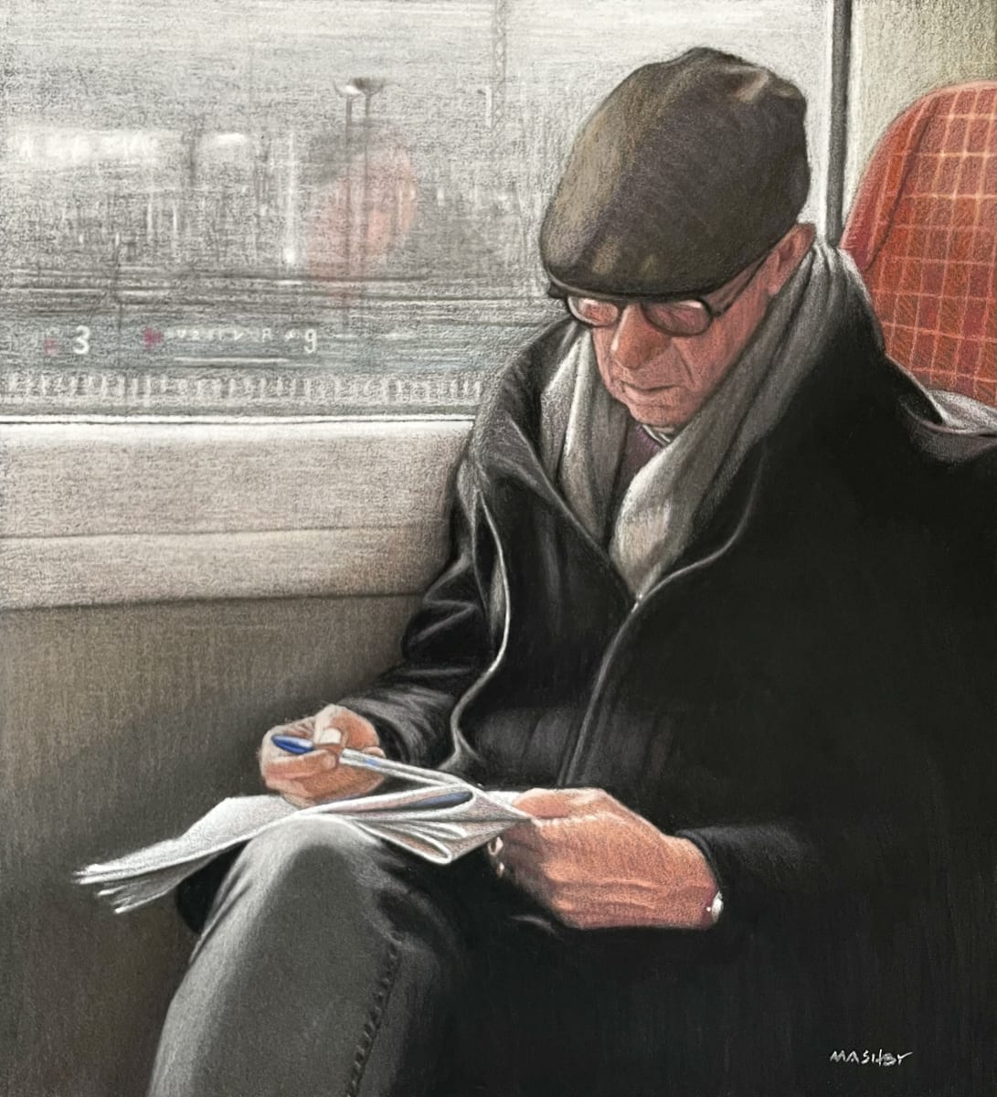 Across 3. Traveller (9) by Michele Ashby - Pastel