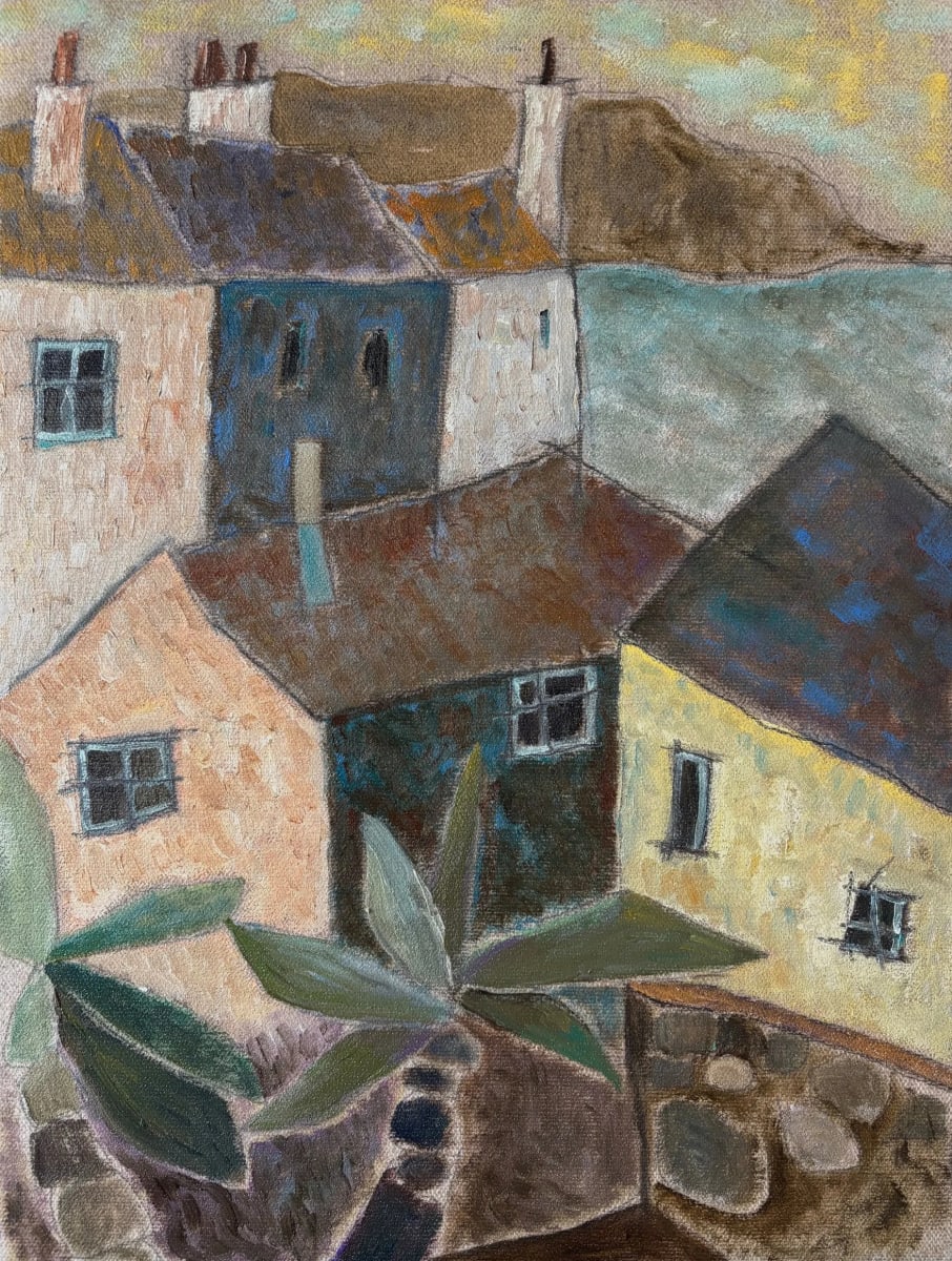 Cornish Cottages by Neil Giles - Oil on linen