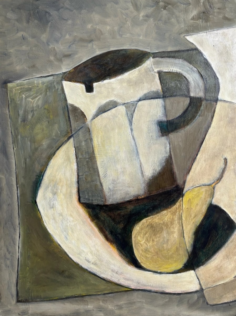 Jug & Pear by Neil Giles - Oil on panel