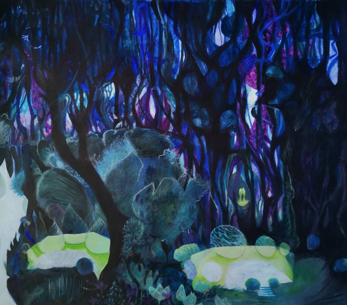 Mr Next Door's Garden by Rebecca Bergese - Painting