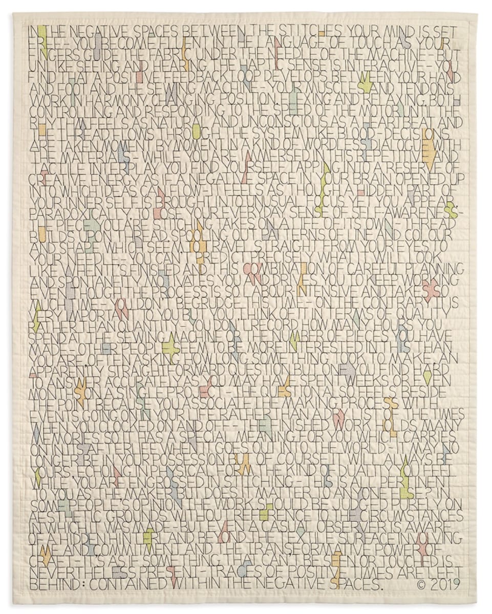 Negative Spaces, Positive Times by Sara Impey - Machine-stitched quilt