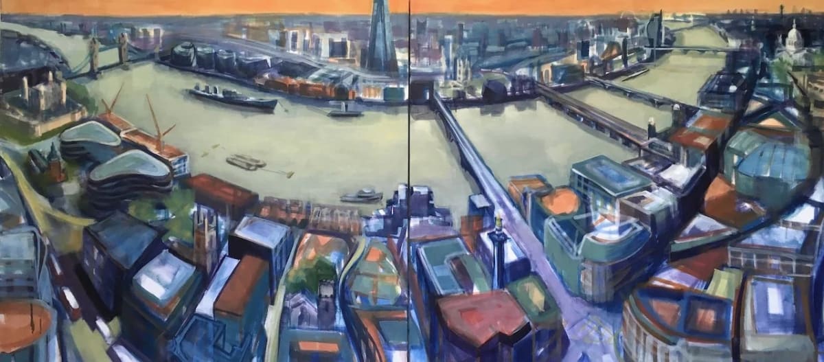 Sky Garden View South by Wendy Brooke-Smith — Acrylic on canvas