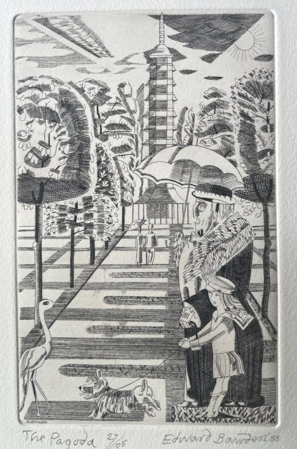 Pagoda by Edward Bawden - Engraving