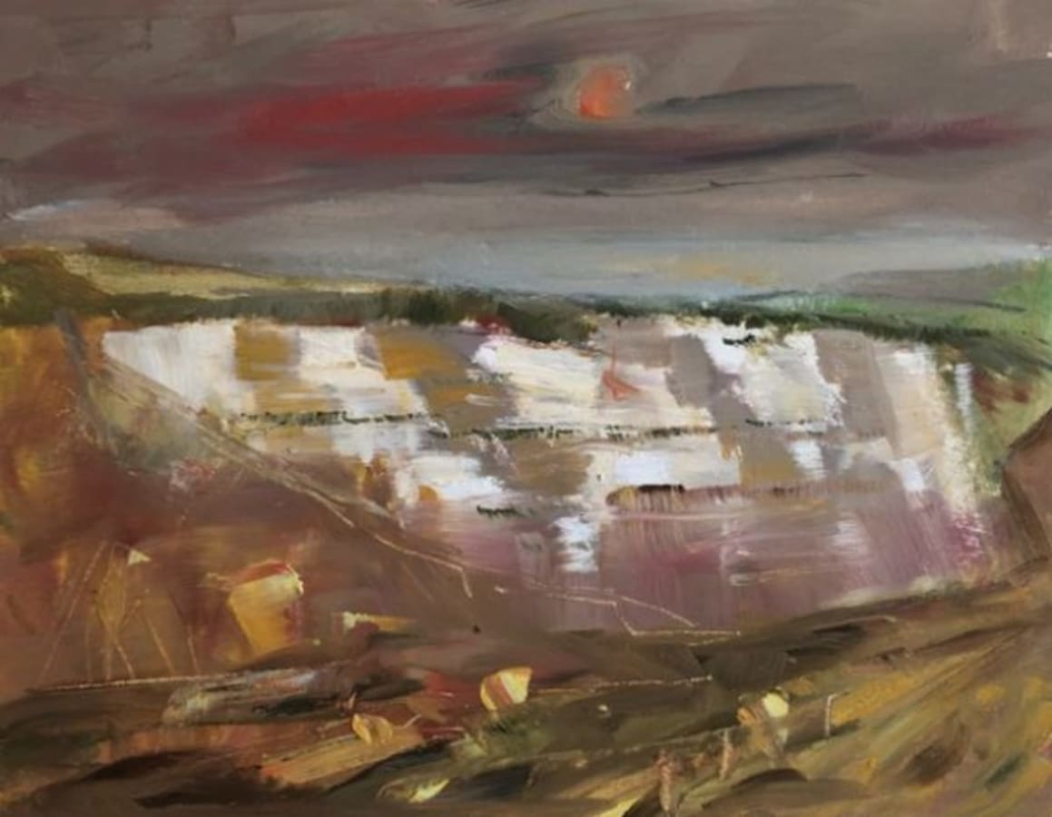 Melvyn King Quarry Under a Red Sky