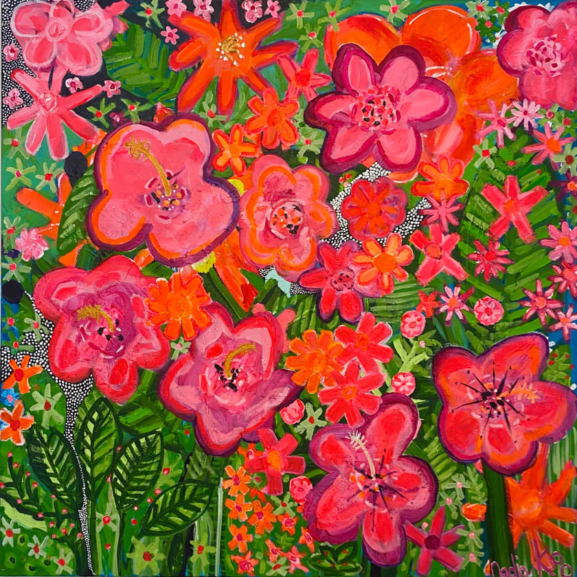 Velvet Garden by Nadia Koo - Acrylic on canvas