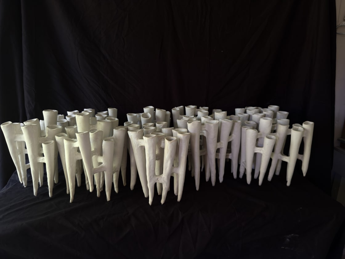 Ceramic installation by Kim Croysdill