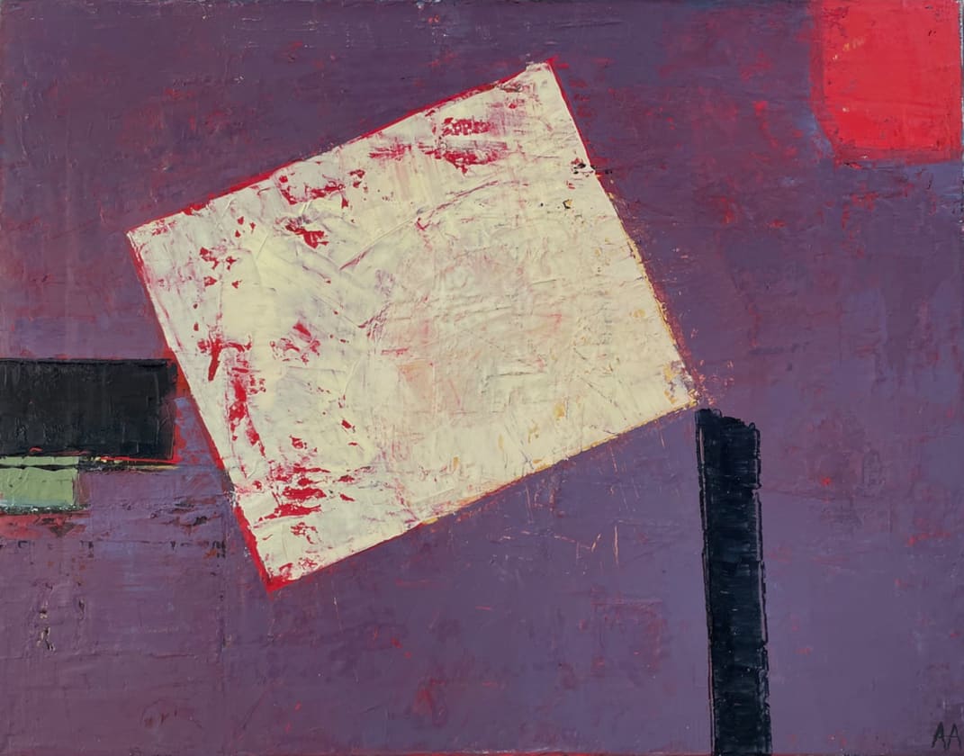 Abstract painting by Alex Ayliffe from The Lightness of Being at Gallery East