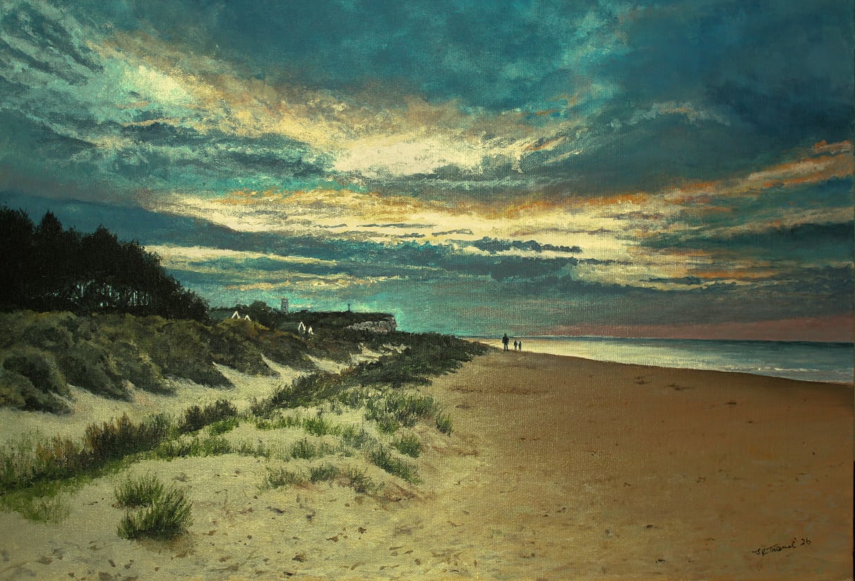 Sunset at Old Hunstanton by Richard Thomas - Acrylic