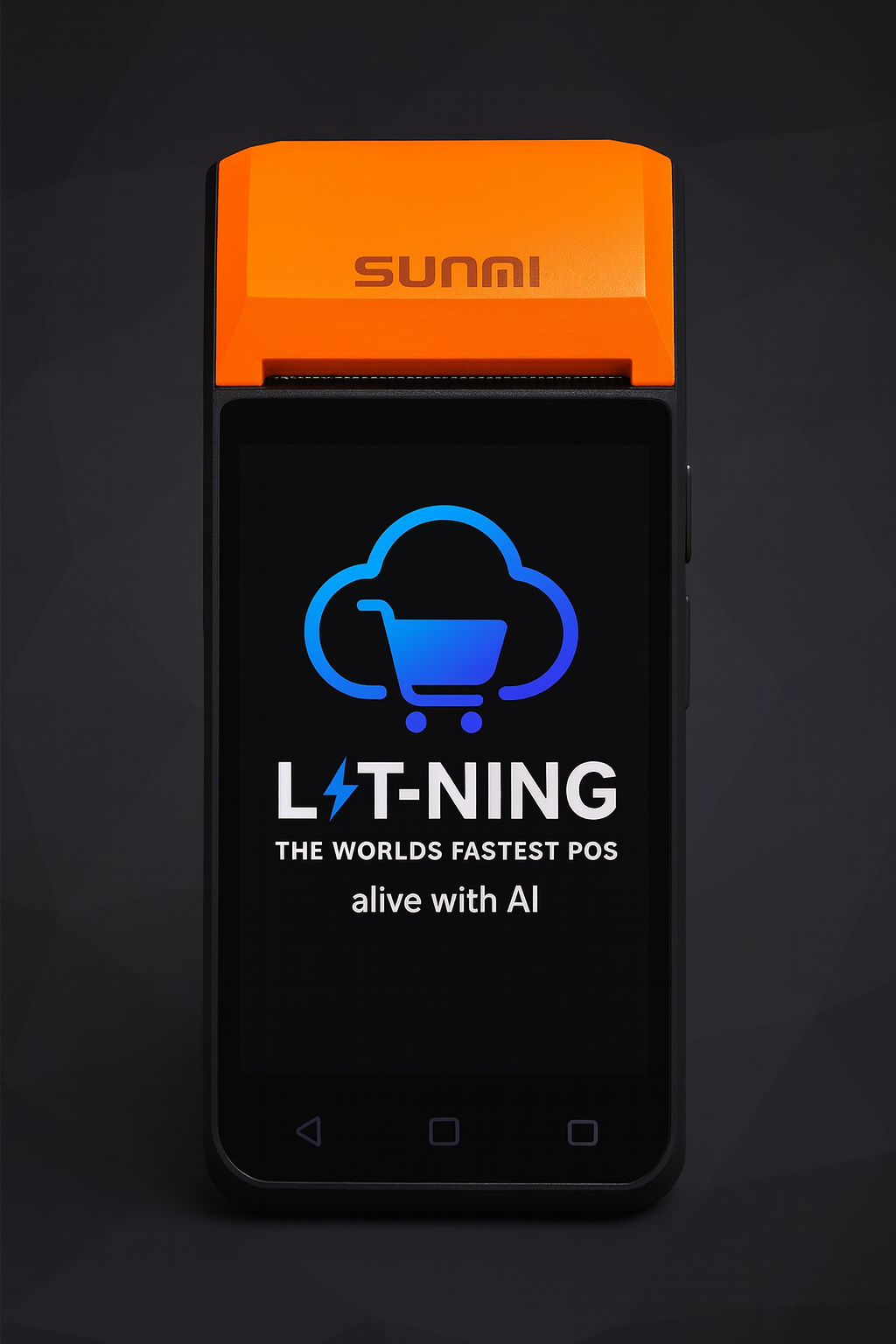 Sunmi V2 handheld POS terminal with built-in receipt printer and touchscreen