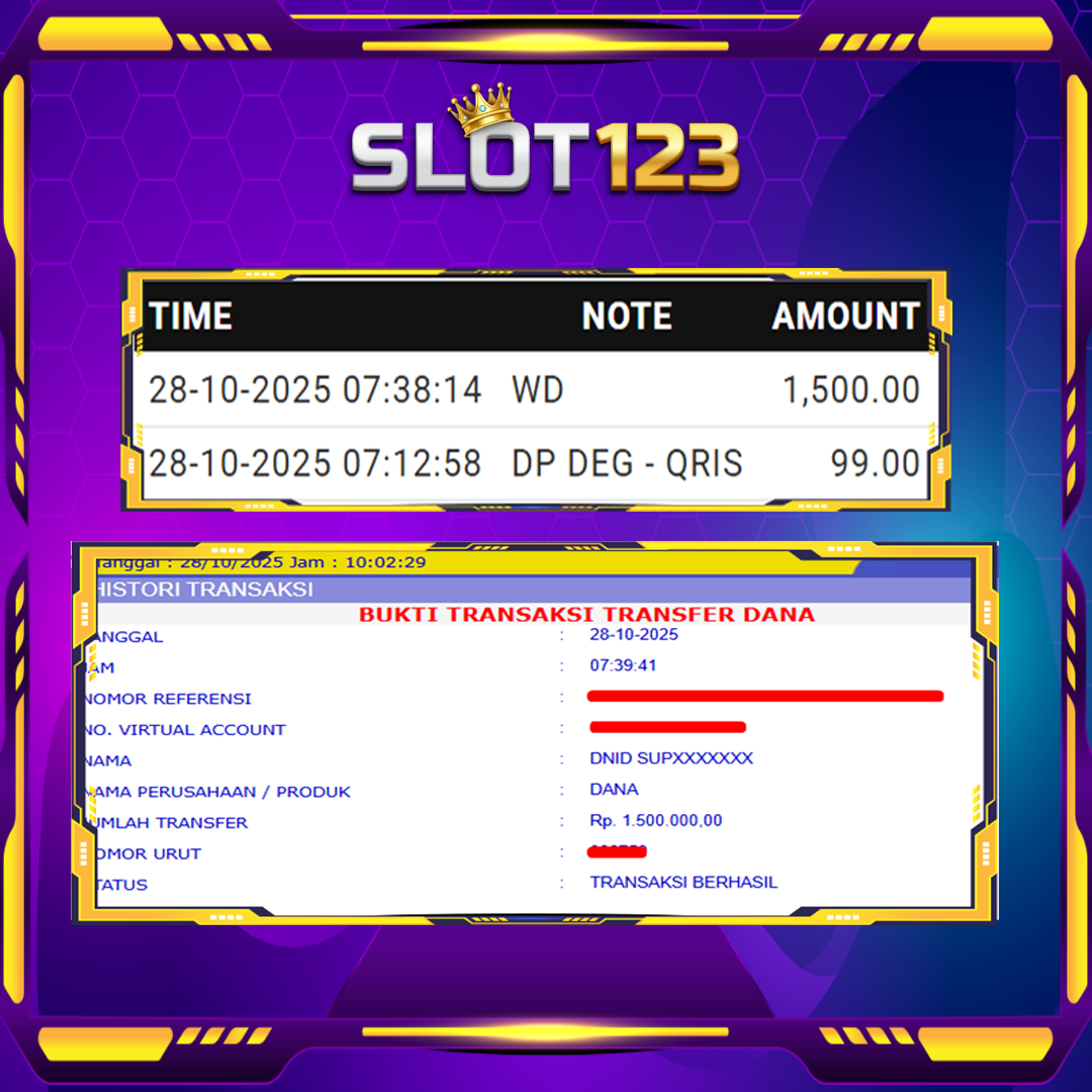 SLOT123 #! Gacor Banget Modal 10k WD 500rb Anti Rungkad
