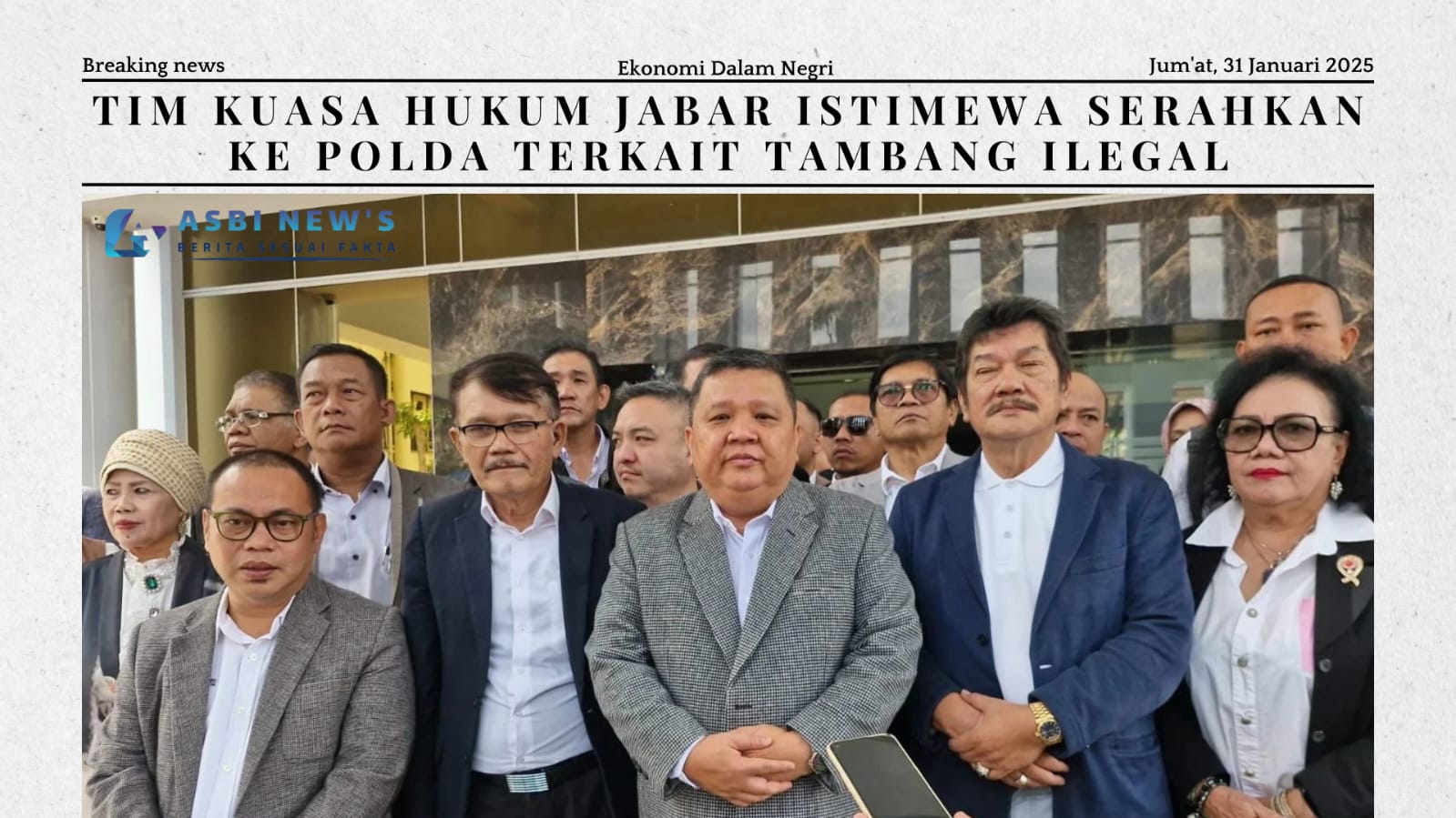 Tim Hukum Jabar Istimewa Serahkan Kajian Hukum ke Polda Terkait Tambang Ilegal