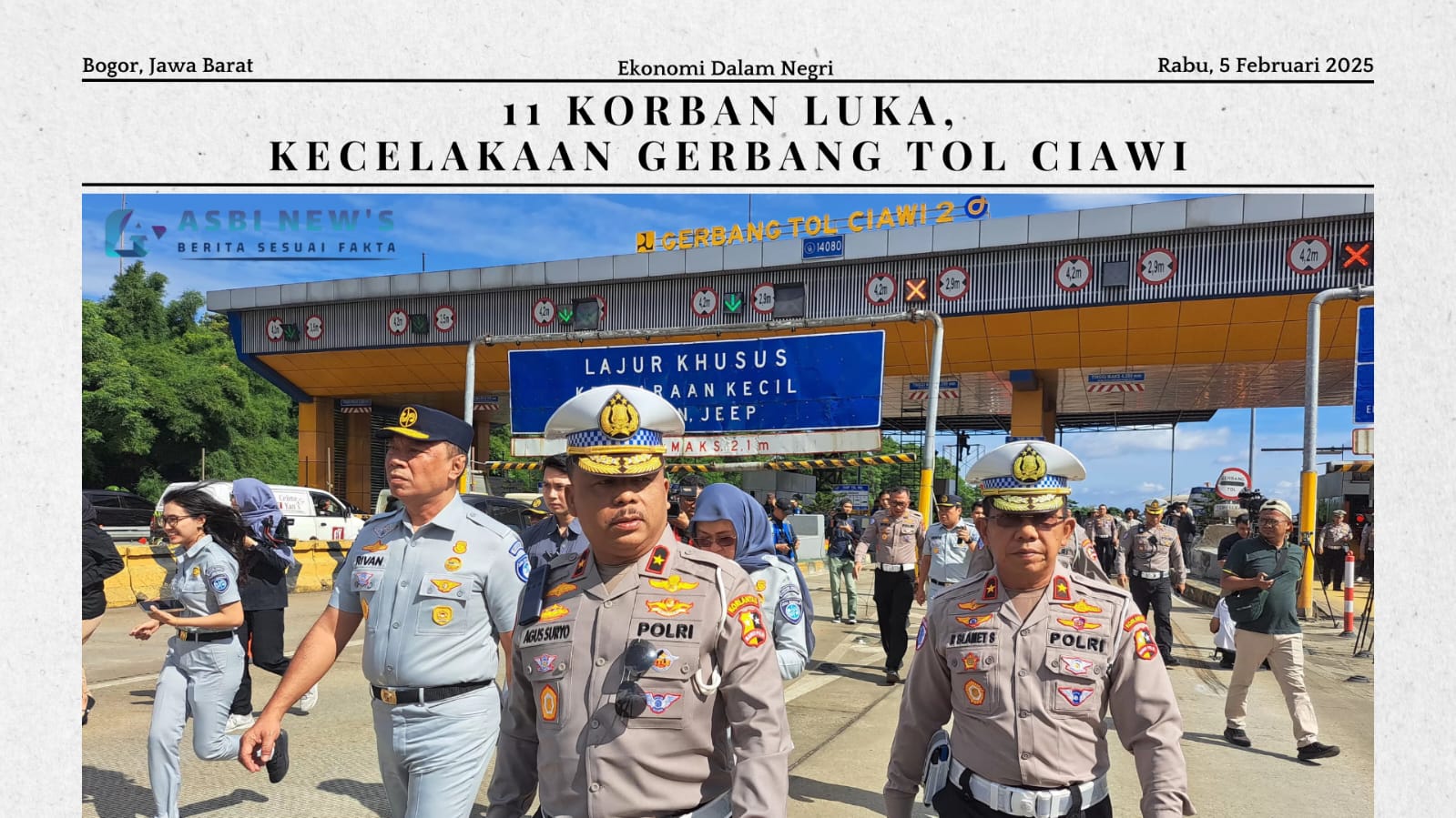 11 Korban Luka Kecelakaan Gerbang Tol Ciawi, Sebagian Alami Luka di Kepala