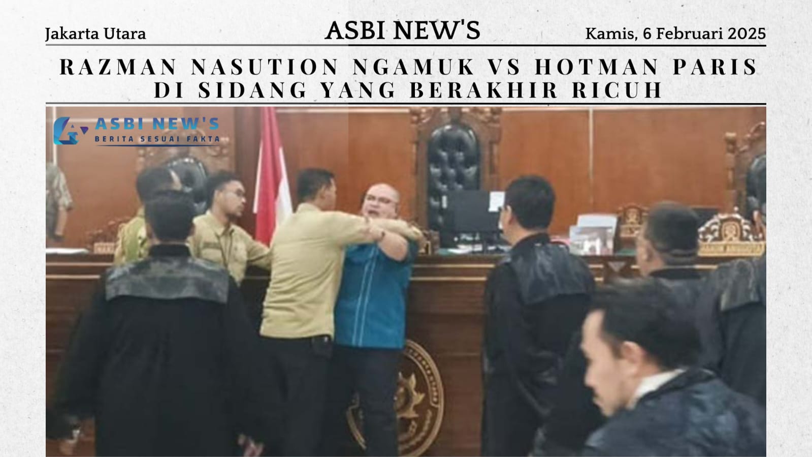 Razman Nasution Ngamuk vs Hotman Paris di Sidang yang Berakhir Ricuh