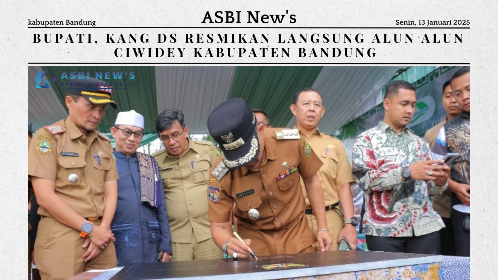 Bupati, Kang DS Resmikan langsung Alun-alun Ciwidey