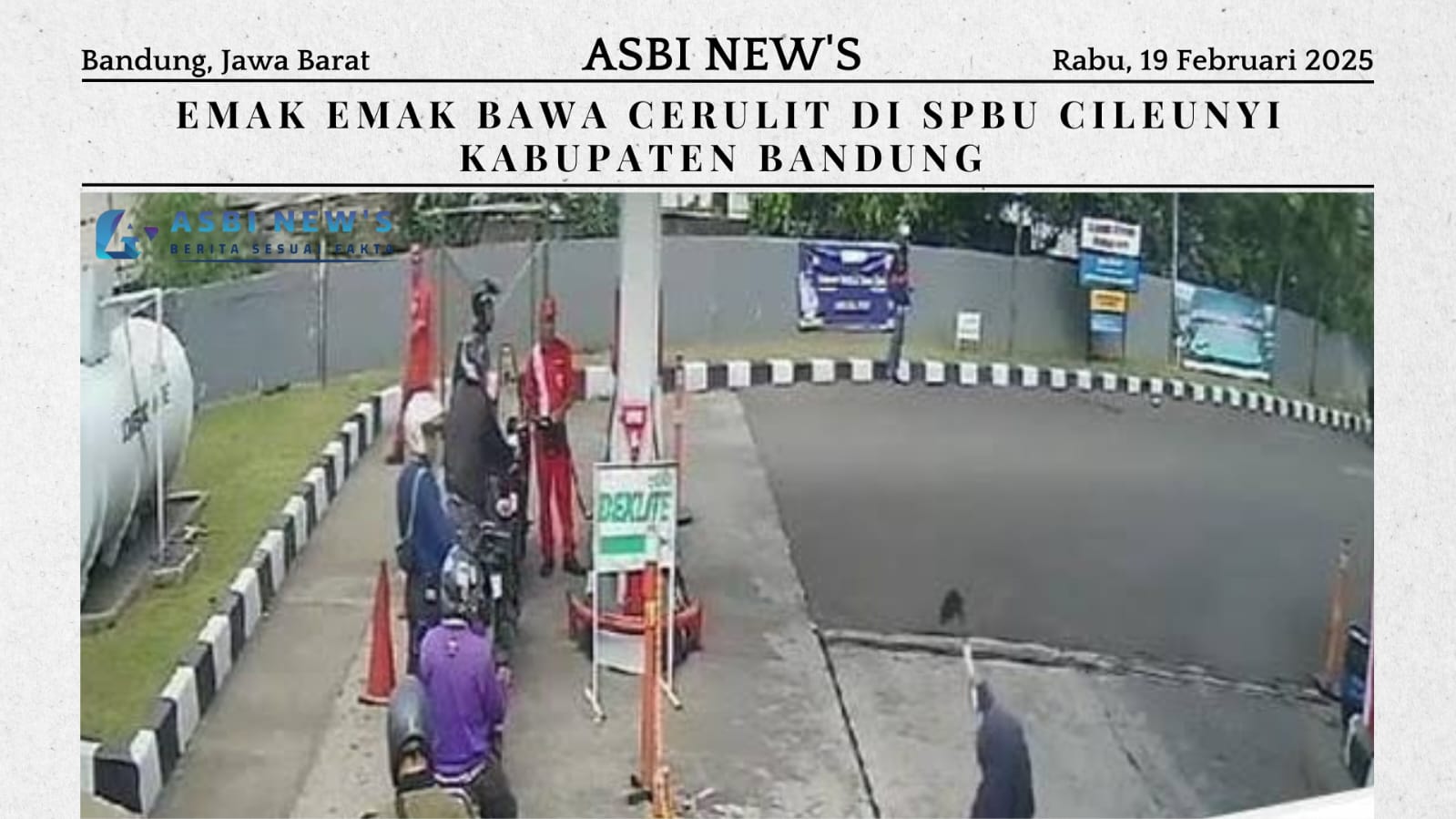 Emak-Emak Bawa Celurit dan Rusak SPBU di Cileunyi, Bandung