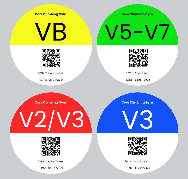AMPclimb grade card sticker sheets