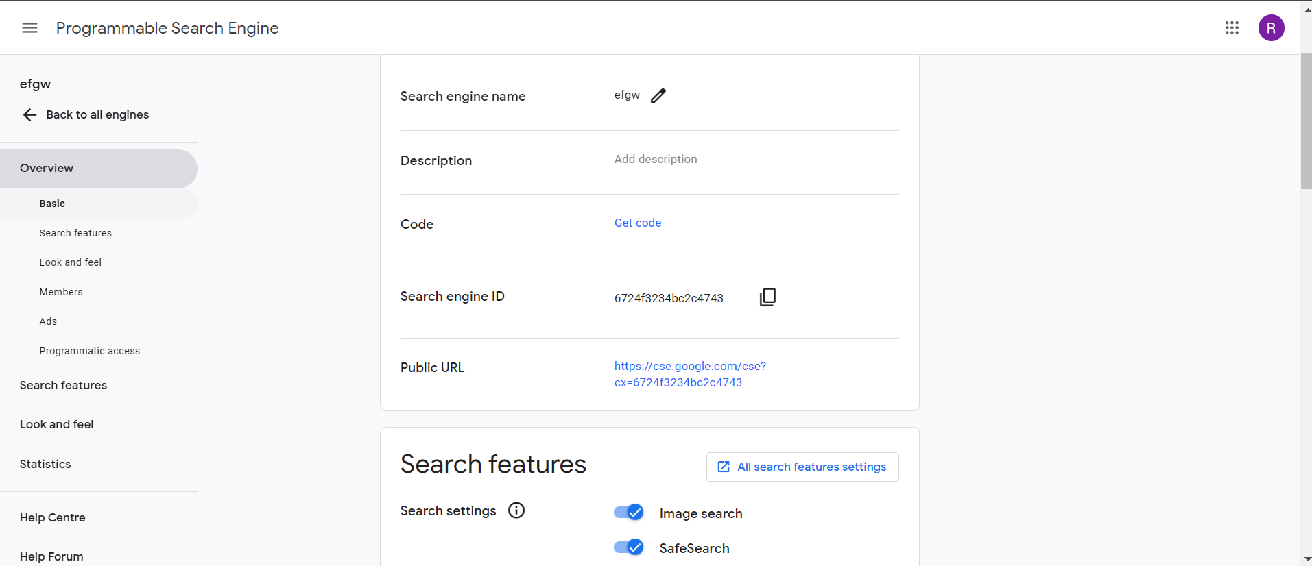 Find Search Engine ID