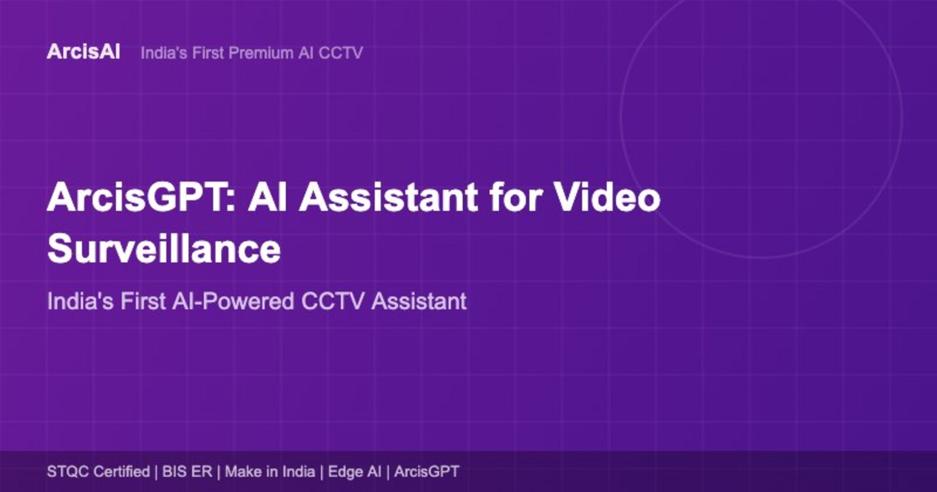 ArcisGPT AI assistant for video surveillance