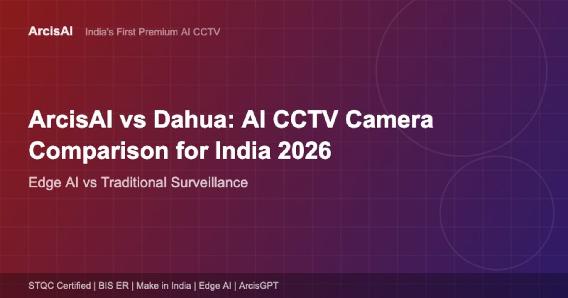 ArcisAI vs Dahua AI CCTV Camera Comparison India 2026