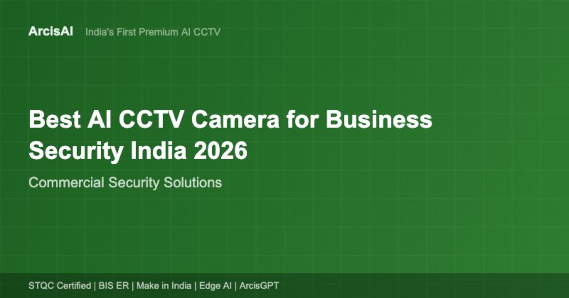 Best AI CCTV for Business Security India 2026