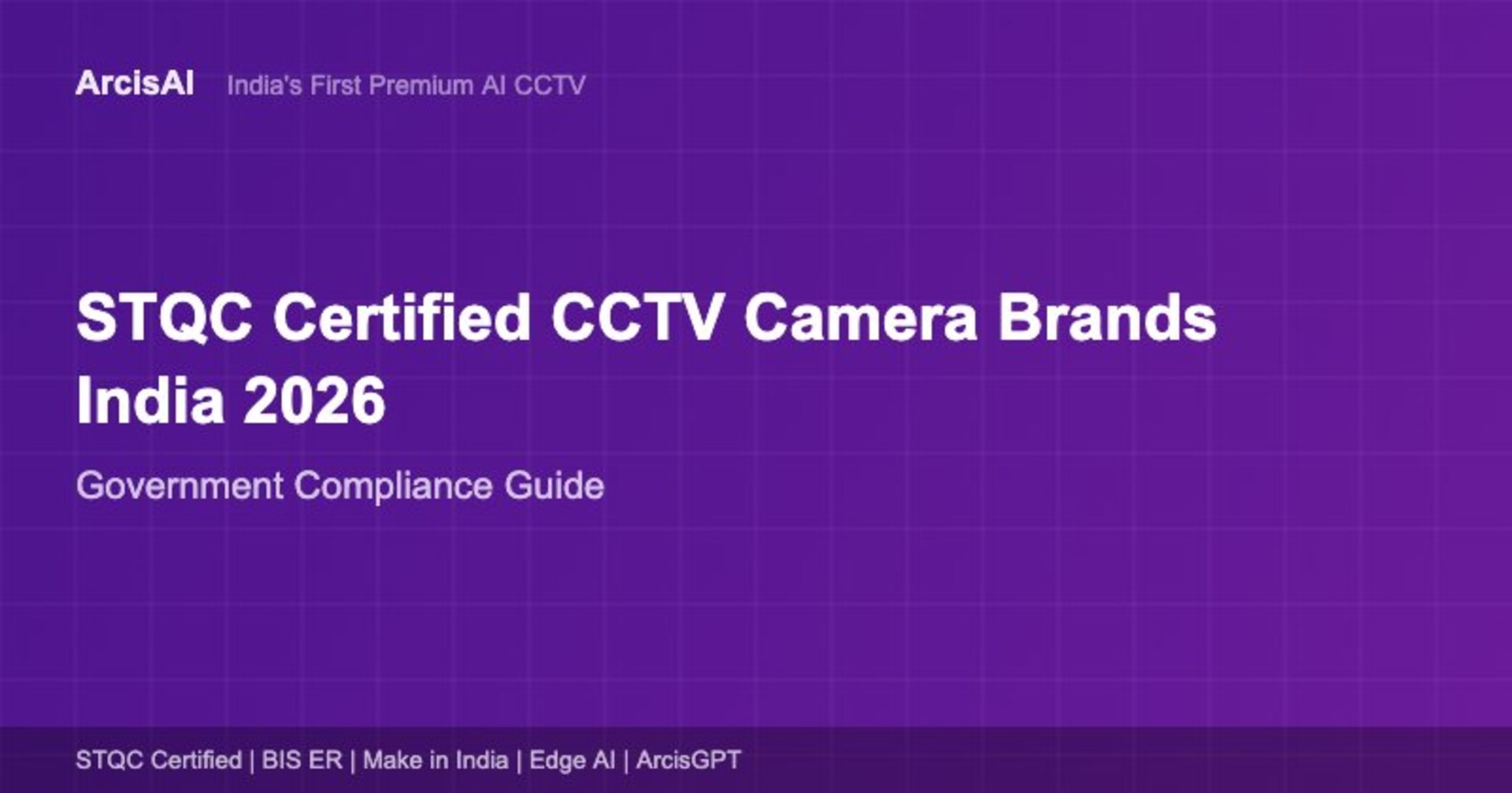 STQC Certified CCTV Camera Brands India 2026