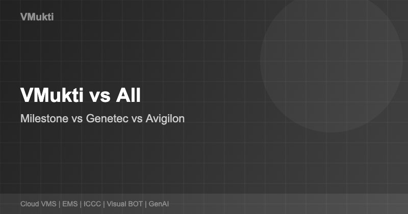 VMukti vs Milestone vs Genetec vs Avigilon Comparison