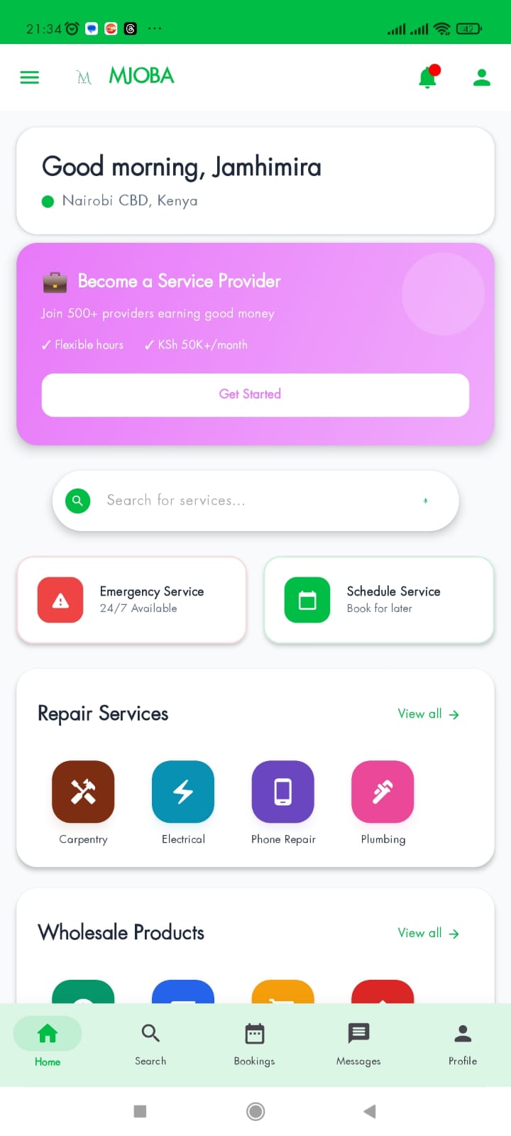 MJOBA App Screenshot