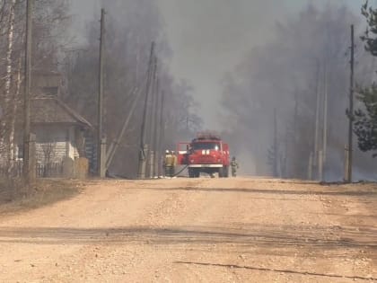 Пожар в деревне Шабалино тушили 38 человек и 13 единиц техники