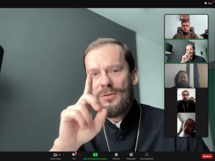 Иеромонах Кирилл (Крюченков) принял участие в онлайн-совещании, посвященном развитию системы приходского просвещения