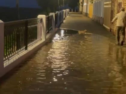 Ливневая канализация на отремонтированной набережной не выдержала испытания непогодой