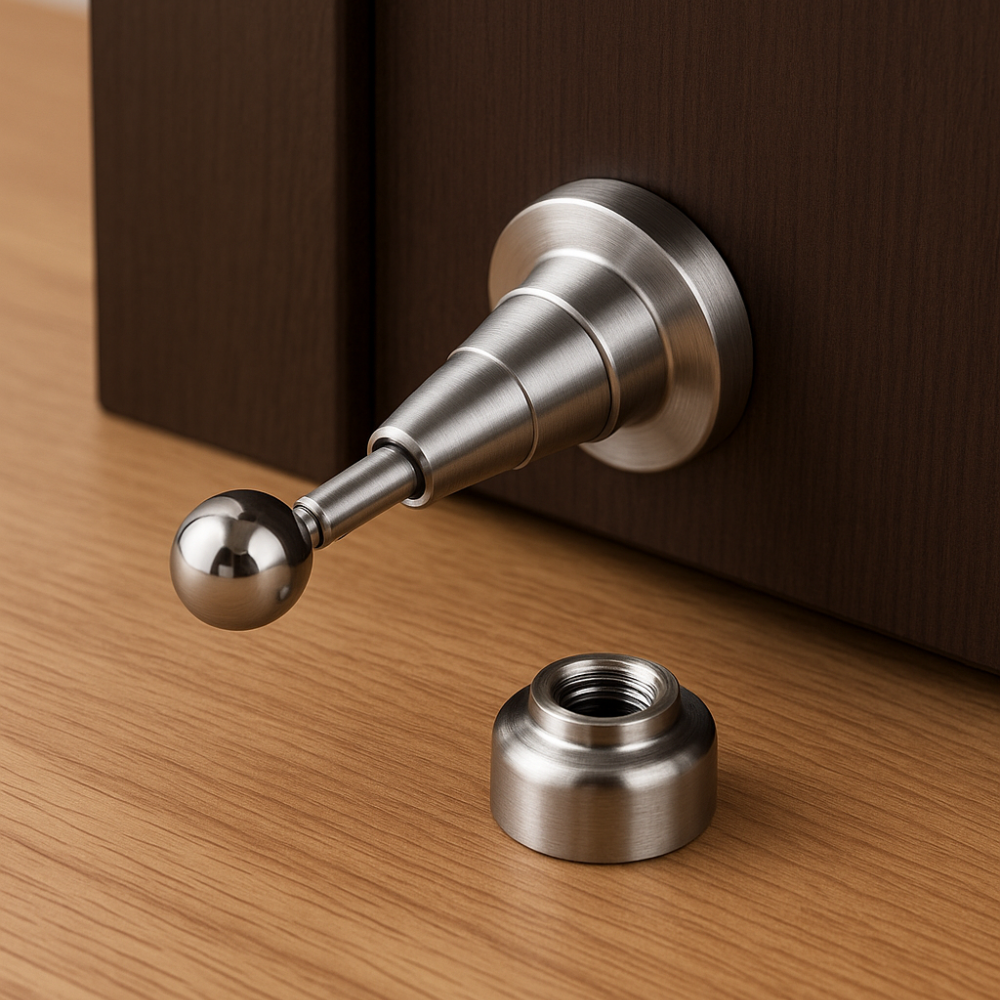 Door Stopper with Shock Absorbing Spring