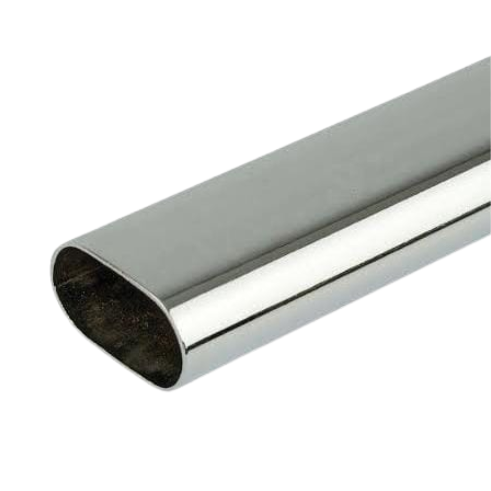 Oval Pipe - Chrome