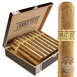 Assorted premium cigars in a humidor