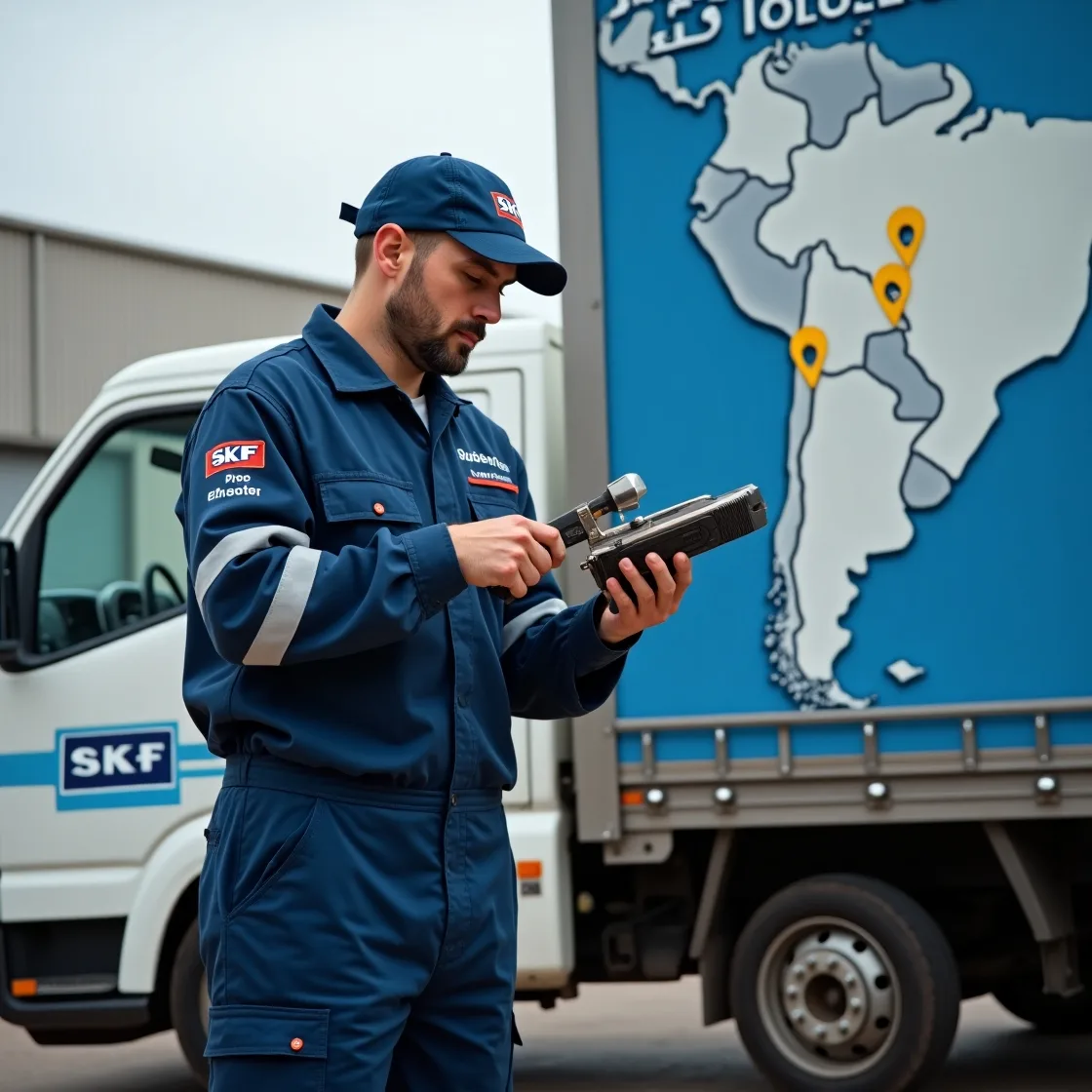 Técnico de Lubritec listo para brindar servicio en cualquier punto de Argentina.