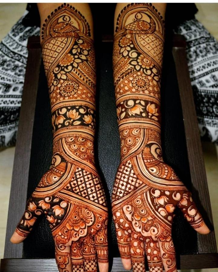 Intricate mehndi art