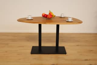 The Classic European Oak Bistro Table with Pedestal Base