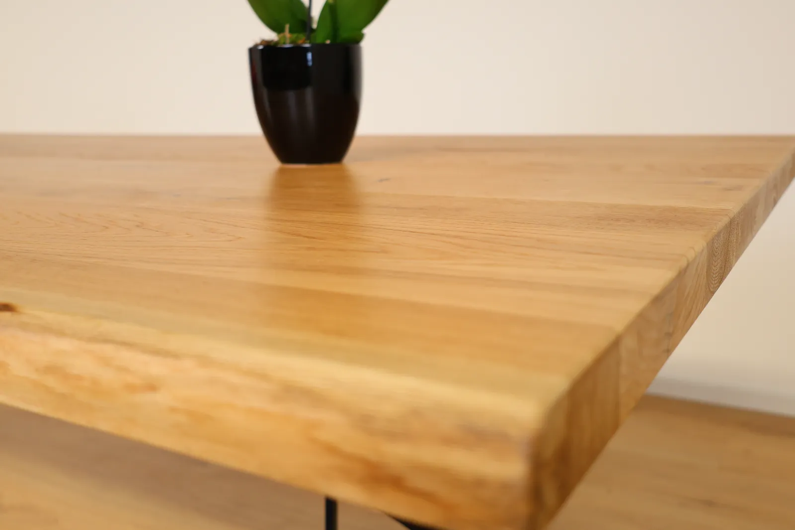 The Apex Beveled Rectangular European Oak Table with Spider Legs – product view 19