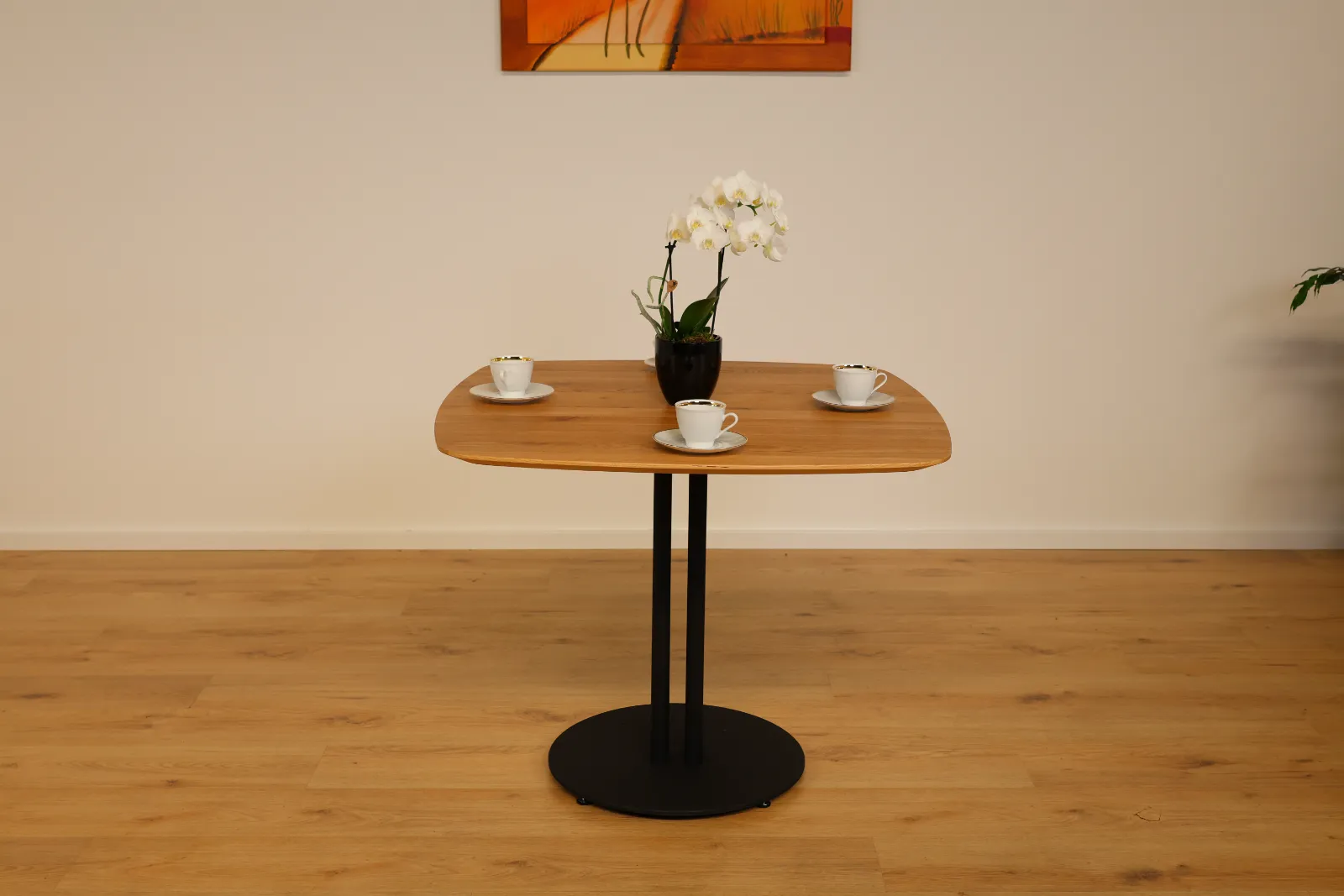 The Cafe Cross-Base European Oak Bistro Table