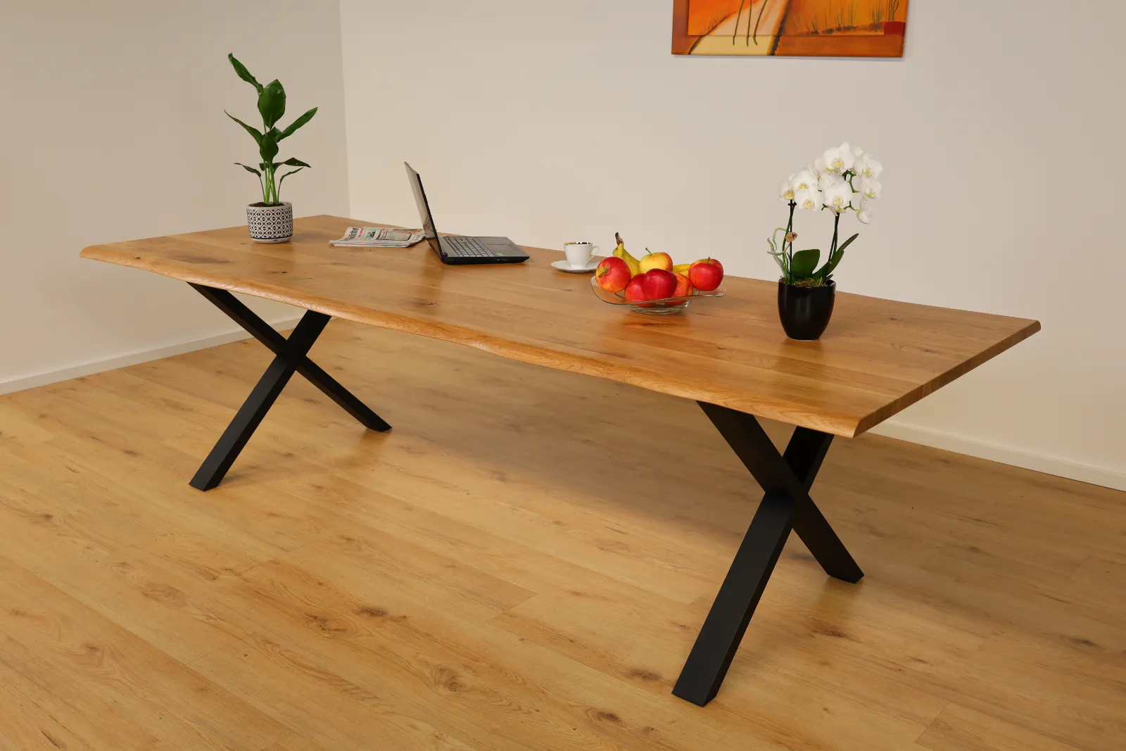 The European Oak Live-Edge Dining Table – product view 6