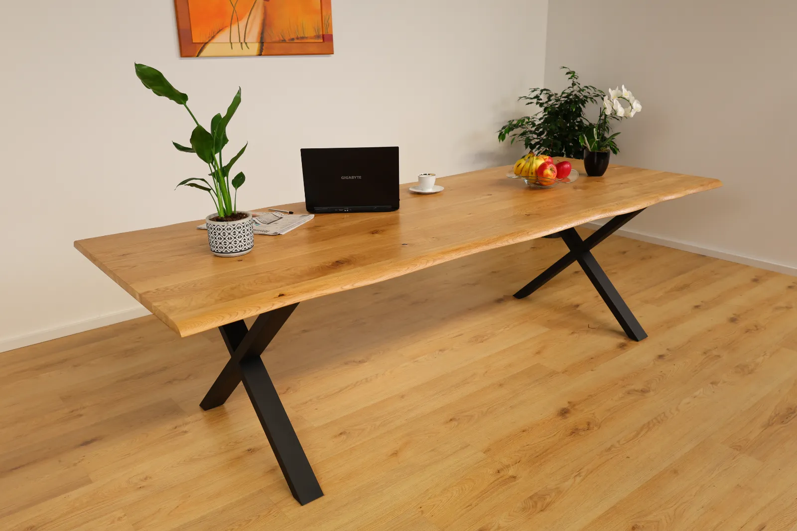 The European Oak Live-Edge Dining Table – product view 7