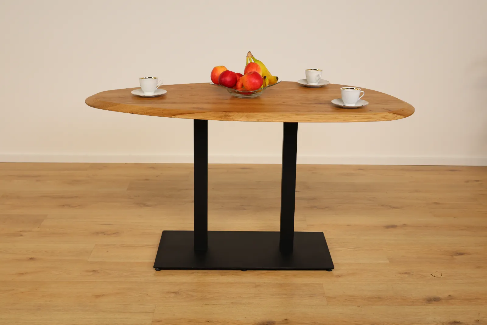 The Classic European Oak Bistro Table with Pedestal Base