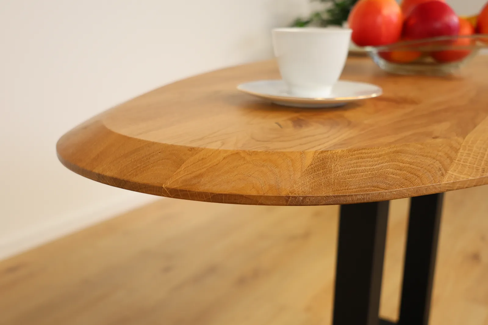The Classic European Oak Bistro Table with Pedestal Base – product view 11