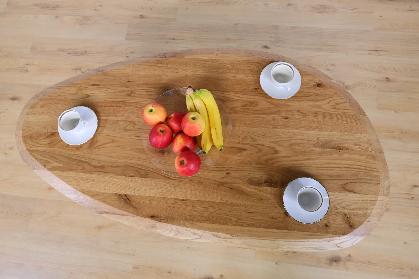 The Classic European Oak Bistro Table with Pedestal Base – product view 13
