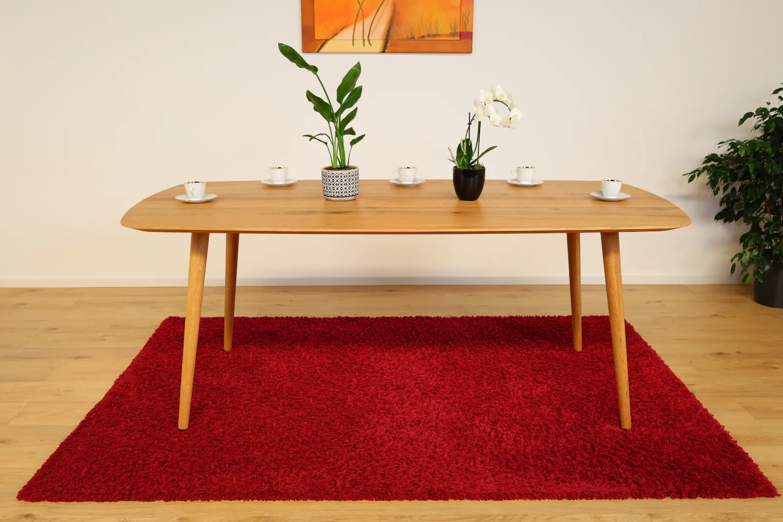 The Eclipse Beveled Oval European Oak Dining Table