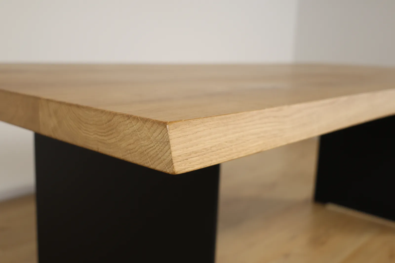 The Apex Beveled Rectangular European Oak Table with Spider Legs – product view 25