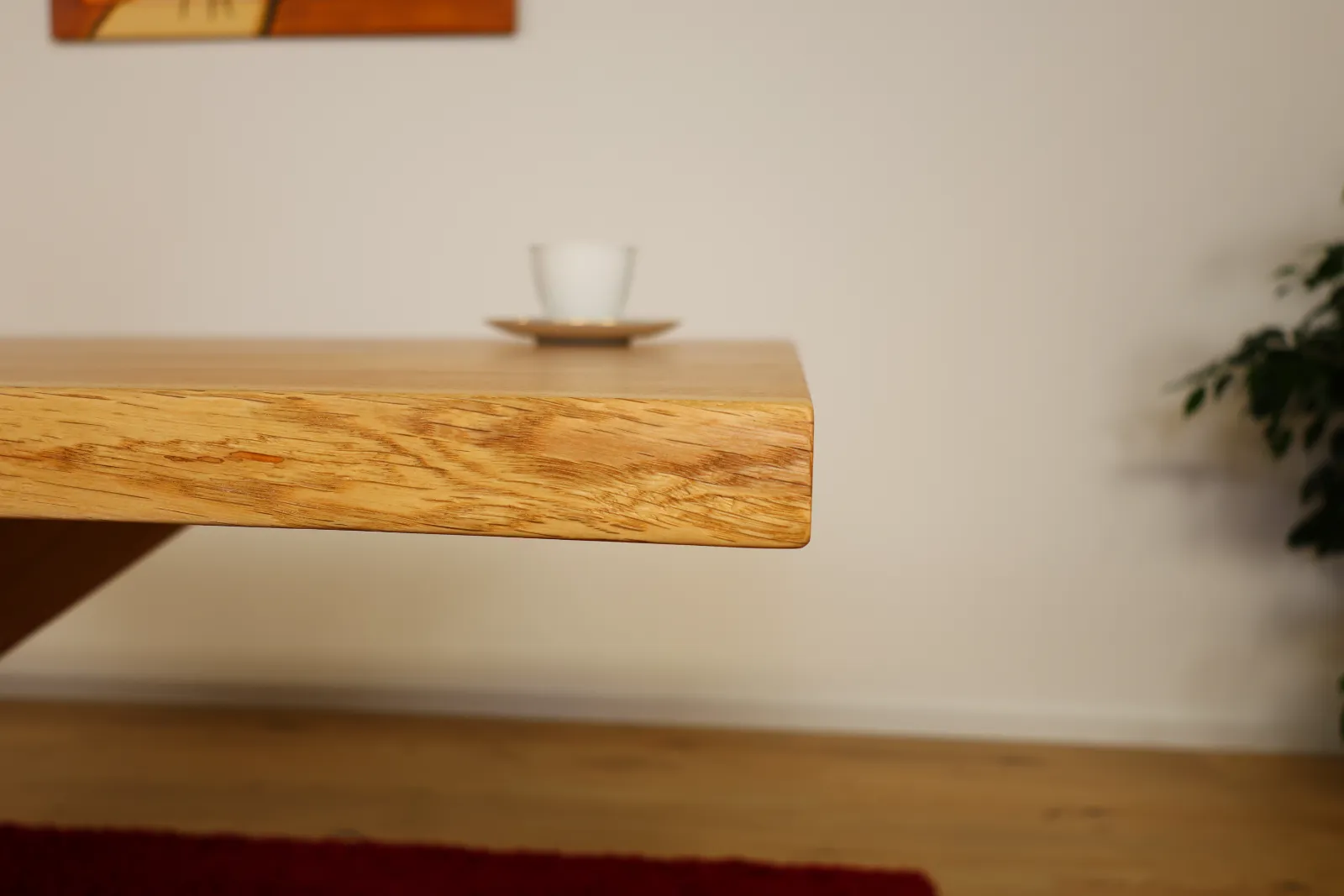 Massiver Eiche Esstisch 200x100 cm mit Baumkante – Premium Holztisch aus Eichenholz – Produktansicht 8