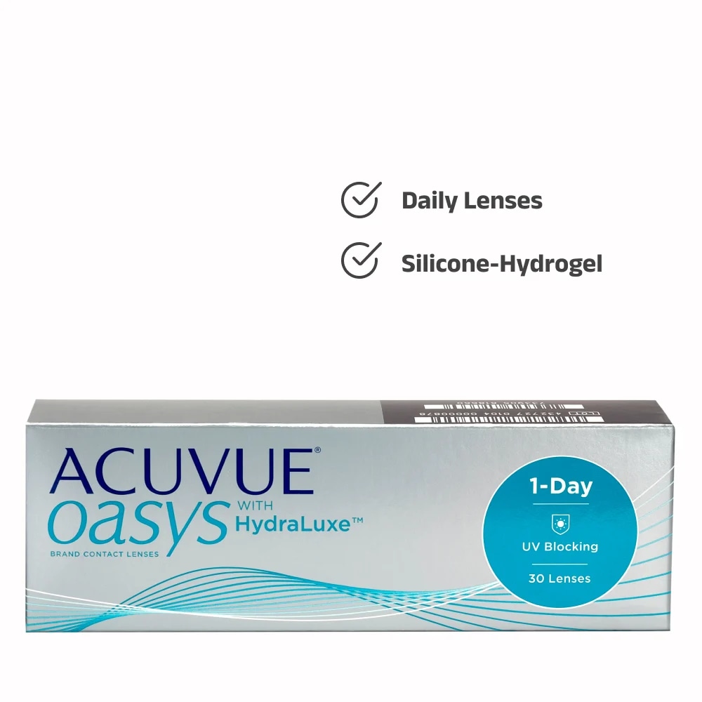 Oasys 1-Day with Hydraluxe Clear Contact Lenses