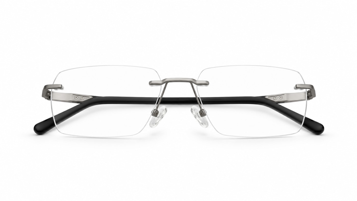 YUVA VARE Rimless Rectangular Optical Frame for Men and Women